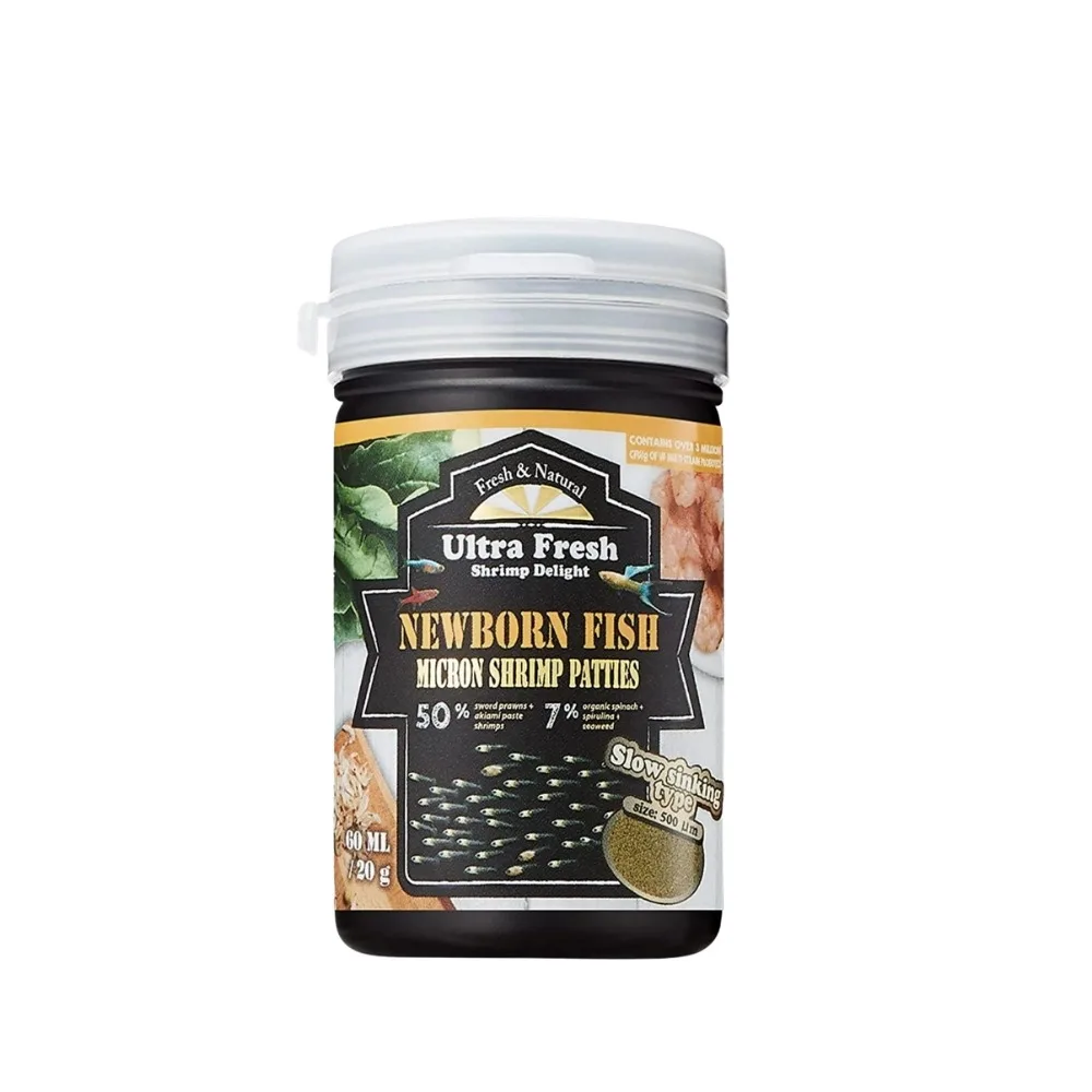 ALIMENTO ULTRA FRESH DELICIAS DE CAMARÓN“MICRON”PARA PECES RECIÉN NACIDOS (ALEVINES)