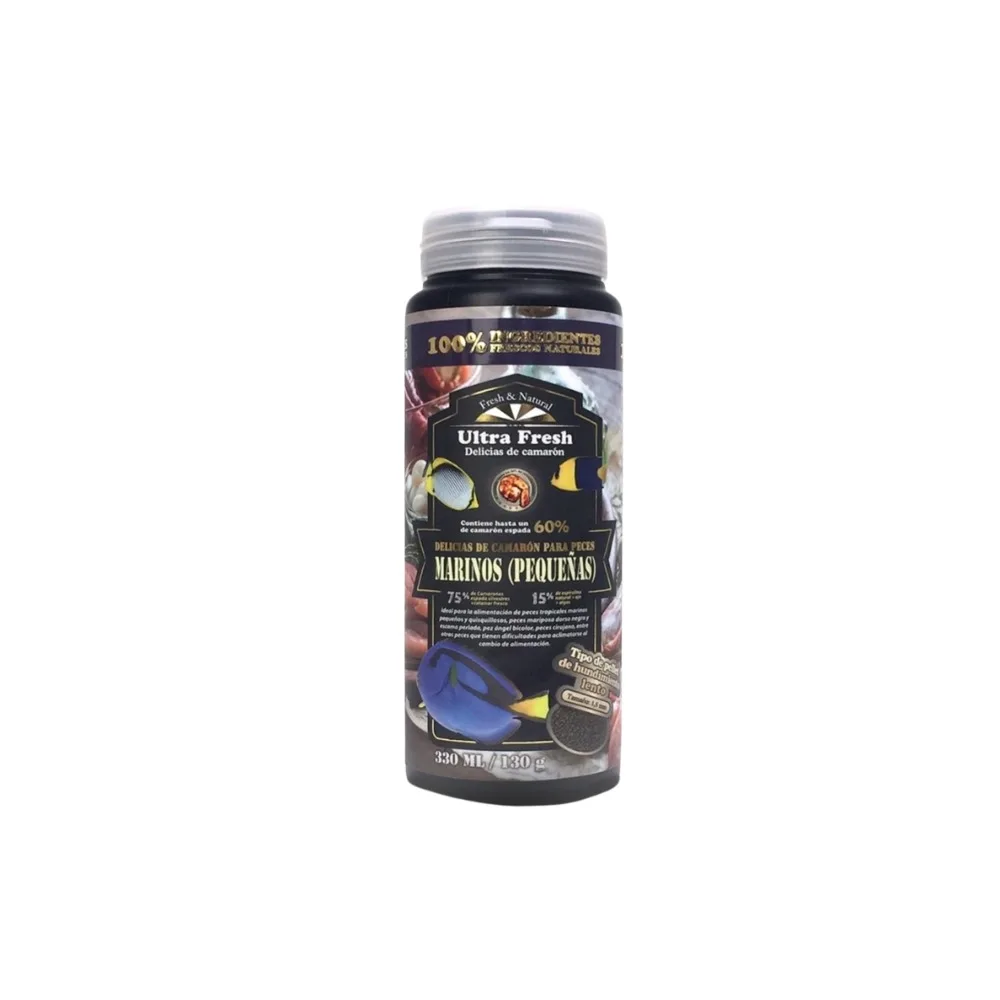 ALIMENTO ULTRA FRESH DELICIAS DE CAMARÓN PARA PECES MARINOS (PEQUEÑAS)