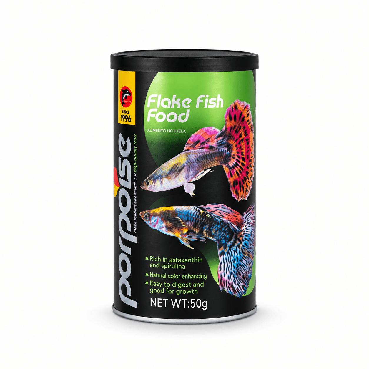 ALIMENTO EN ESCAMAS FLAKE FISH FOOD 50G FRASCO PORPOISE