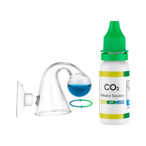 Kit Drop Checker CO₂ CO2-8 con Líquido y Vidrio para Acuario Plantado