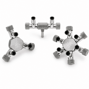 Splitter CO₂ de Aluminio Week Aqua Distribuidor de 2, 3 y 6 Vías