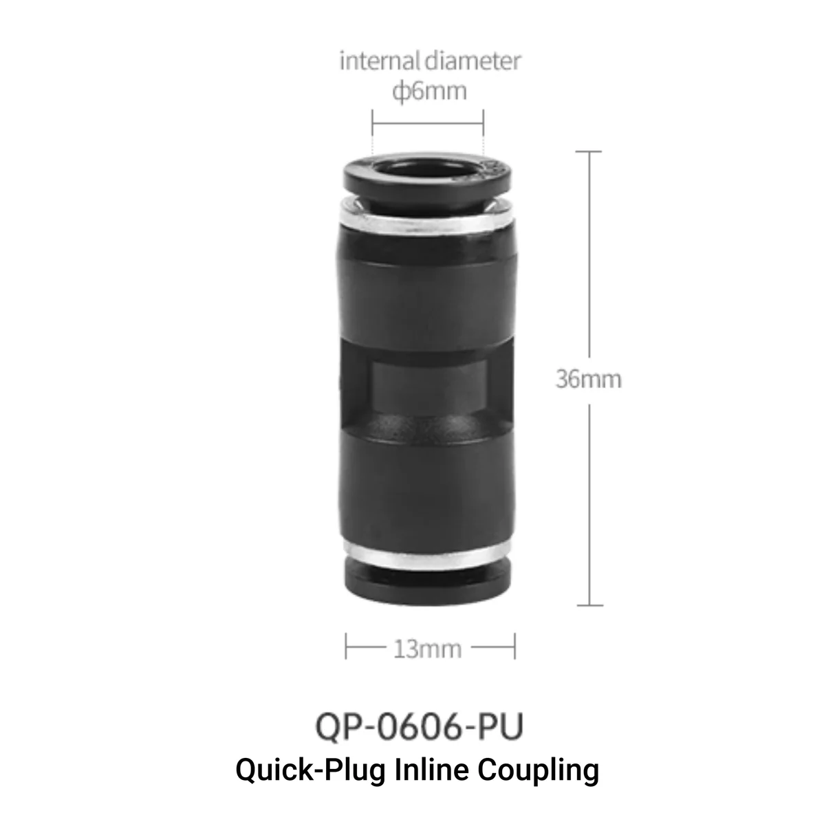 Conector Week Aqua QP-0606-PU para Manguera - Imagen 2