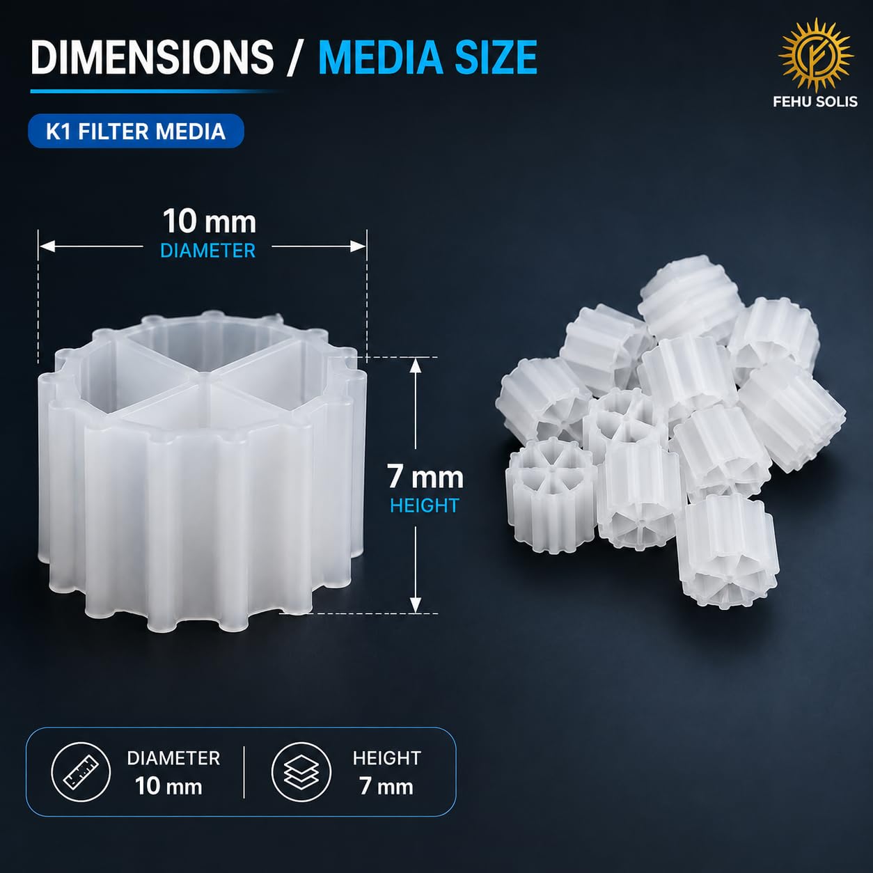 Kaldness K1 1 kg Material Filtrante Biológico para Acuario y Estanque - Imagen 6